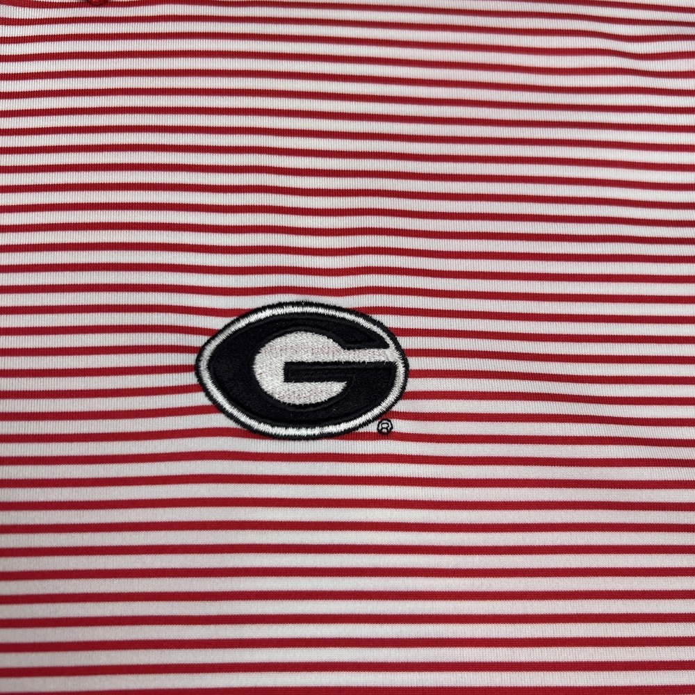 Nike Golf Georgia Bulldogs Men's Polo Shirt Size XL Red White Striped UGA - Picture 4 of 6